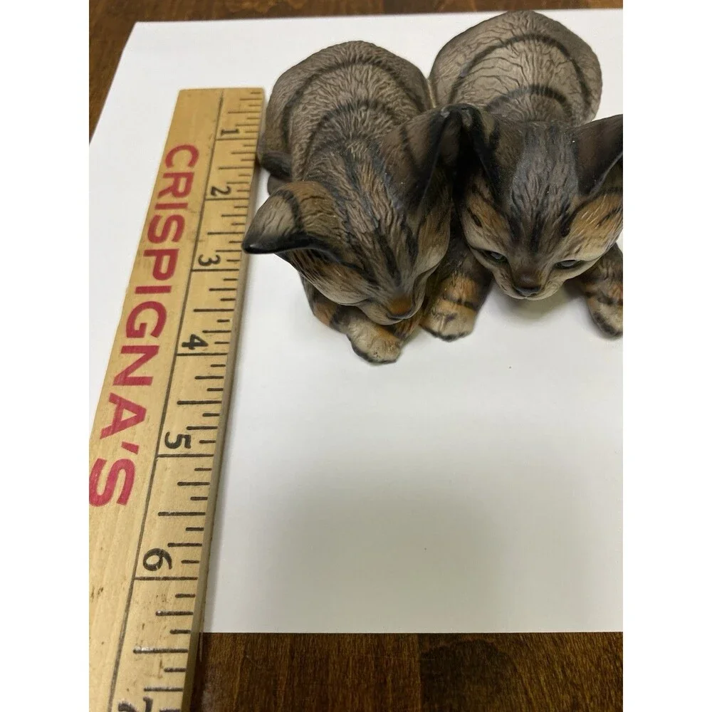 Vintage Harvey Knox Kingdom Double Tabby Kittens Figurine C0015 Japan Bisque